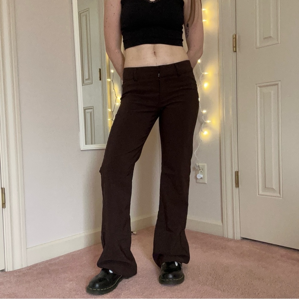 Y2K Brown Low Rise Dress Pants